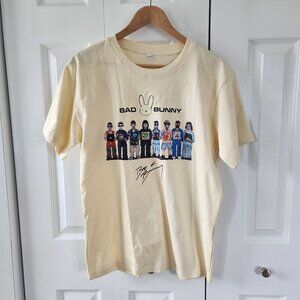 Bad Bunny Tan Short Sleeve Graphic T-Shirt